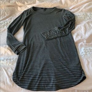Grey black stripe dress